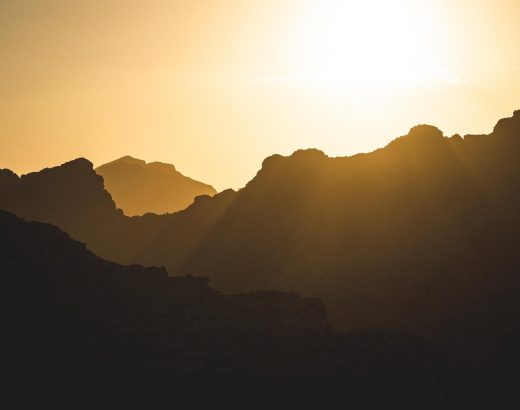 silhouette of mountains