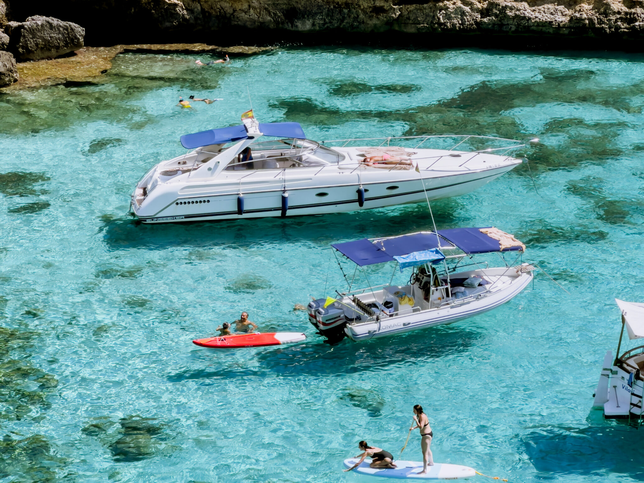 boats floating in mallorca