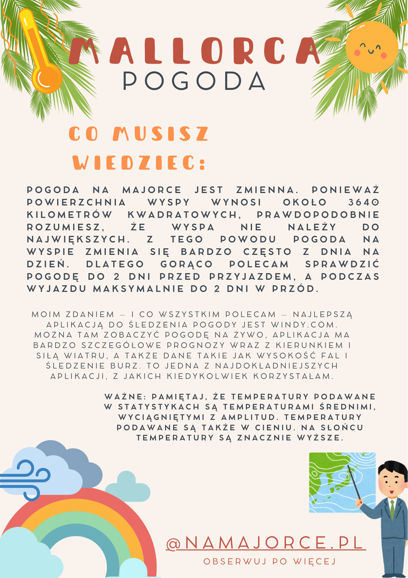 styczeń na majorce pogoda